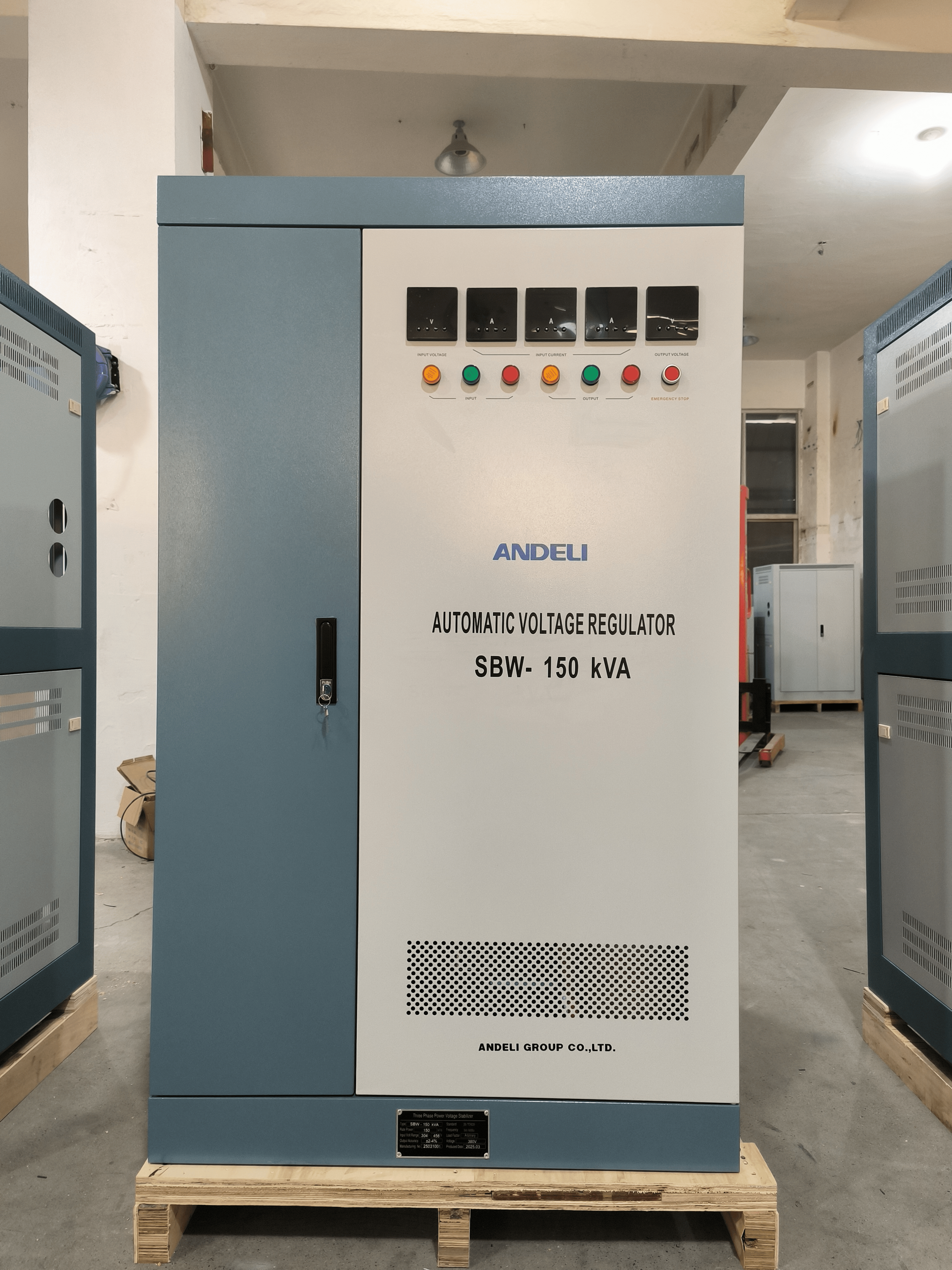 Stabilisateur de tension 150kva triphasé Andeli