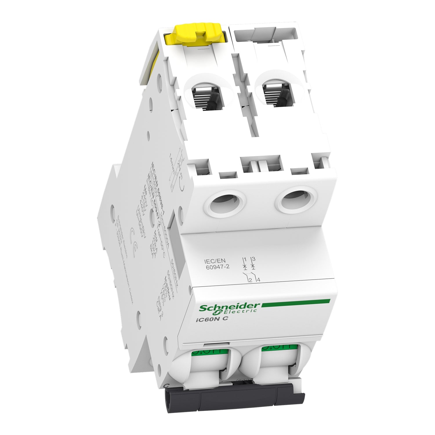 Disjoncteur, Acti9 iC60N, 2P, 25 A, courbe C, 6000 A , 10 kA SCHNEIDER