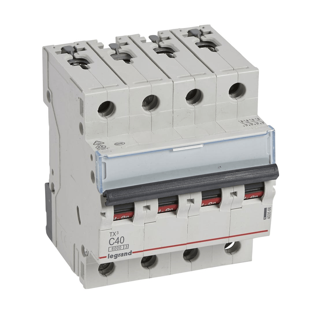 Disjoncteur 4P 40A TX³ 6000A/6KA LEGRAND