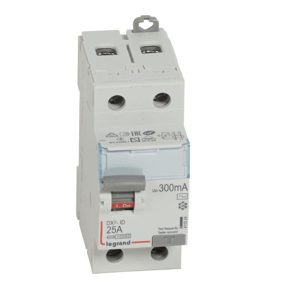 Interrupteur différentiel DX³-ID 2P 25A - 300mA TypeAC LEGRAND