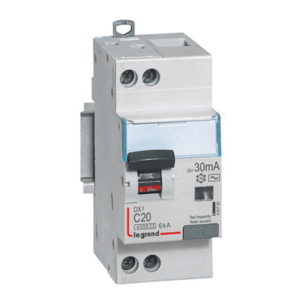 Disjoncteur différentiel DX³ 2P 20A 30mA TypeAC LEGRAND