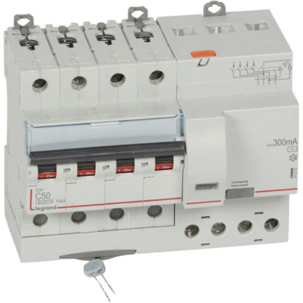 Disjoncteur différentiel DX³ 4P 50A - 300mA LEGRAND