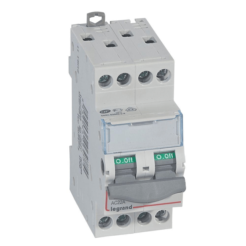 Interrupteur-sectionneur DX³-IS 4P 20A - 2 modules LEGRAND