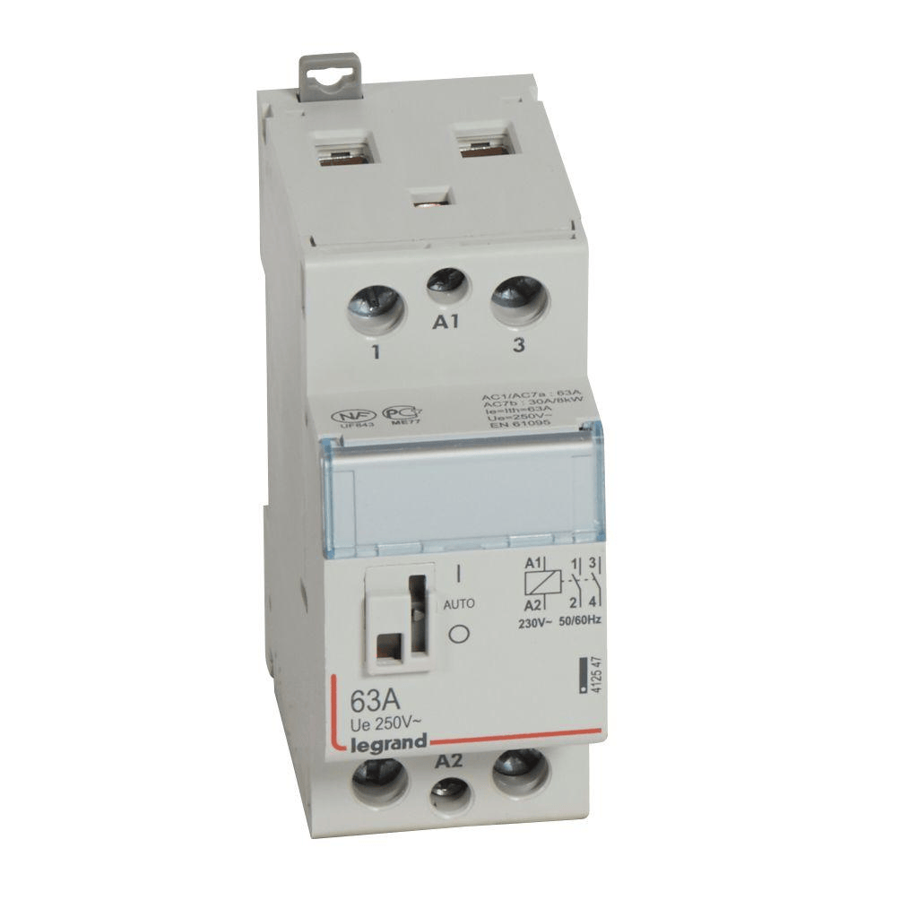 Contacteur de puissance CX³ bobine 230V~ - 2P 250V~ - 63A - contact 2F - LEGRAND