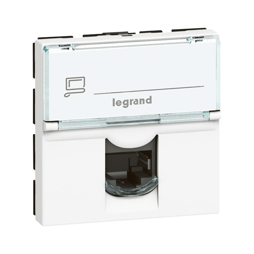 Prise RJ45 Mosaic Cat.6A STP, 2 modules Legrand