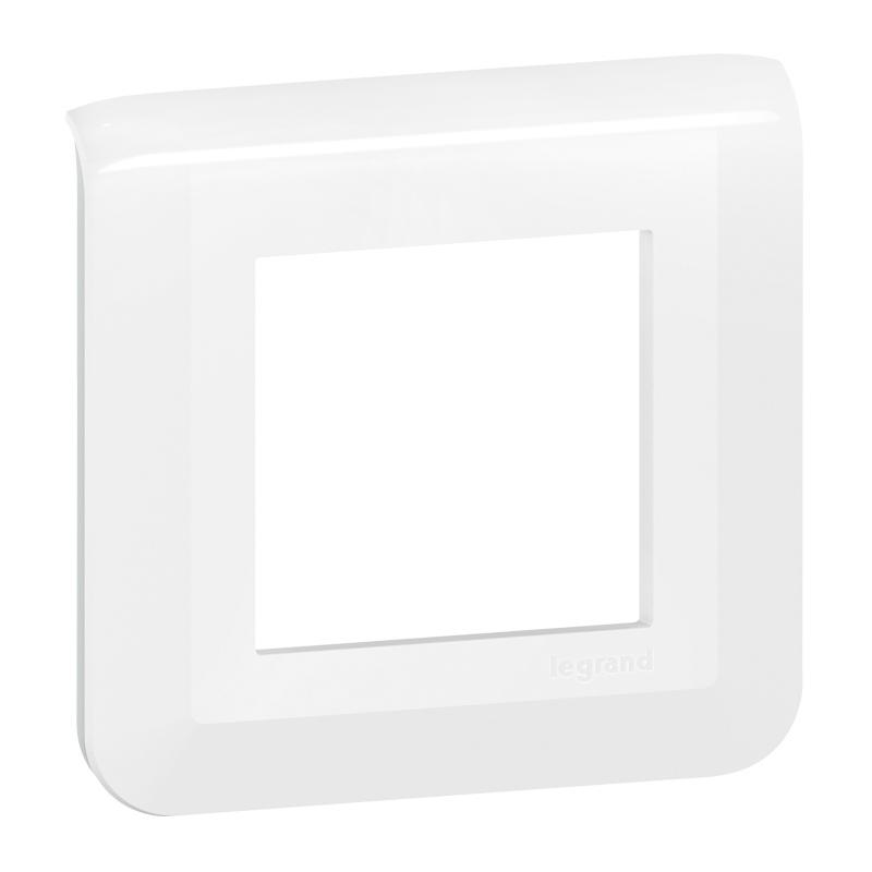 Plaque de finition Mosaic – 2 modules – Blanc – Legrand