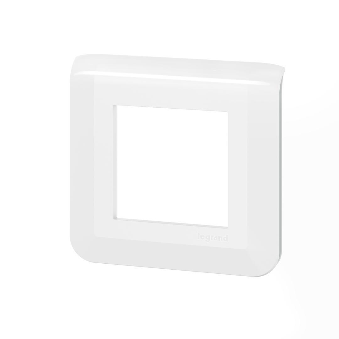 Plaque de finition Mosaic – 2 modules – Blanc – Legrand