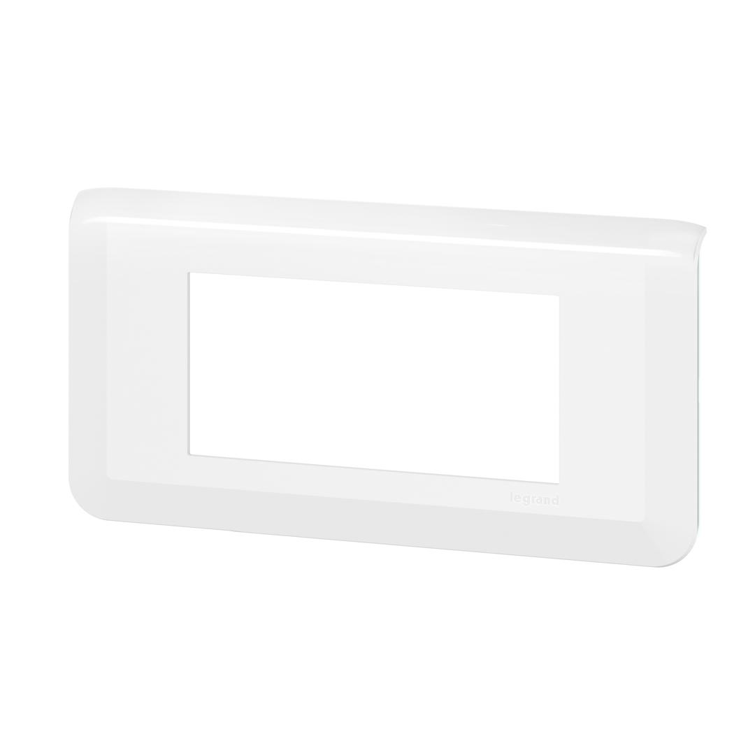 Plaque de finition Mosaic – 4 modules – Blanc – Legrand