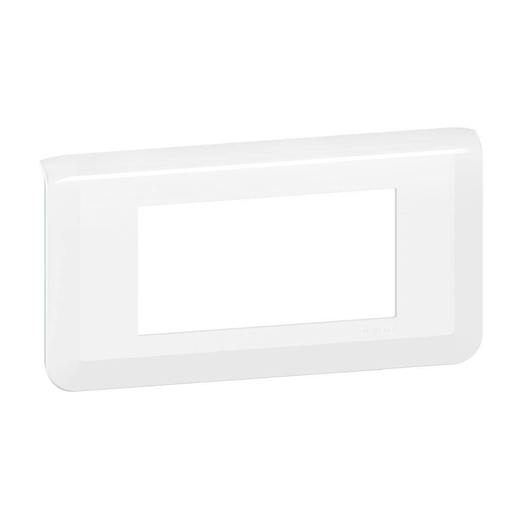 Plaque de finition Mosaic – 4 modules – Blanc – Legrand