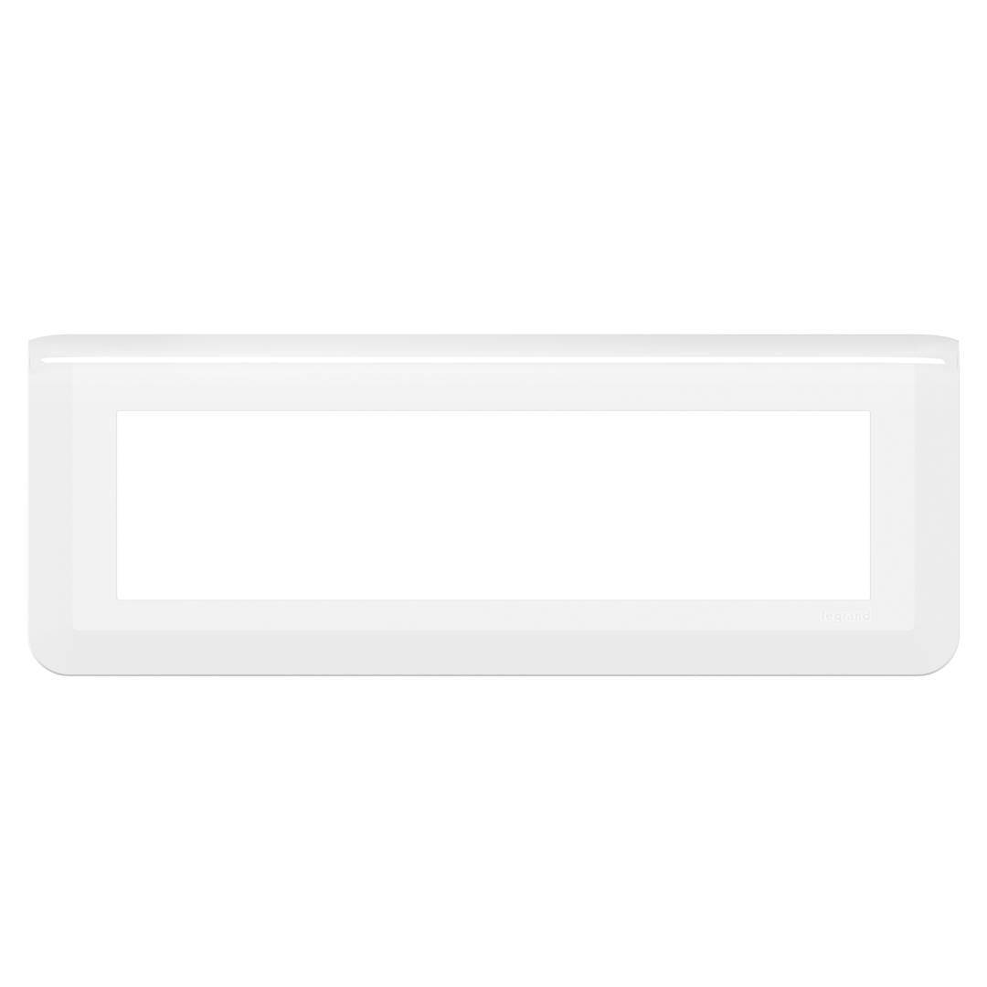 Plaque de finition Mosaic – 8 modules – Horizontale – Blanc Legrand