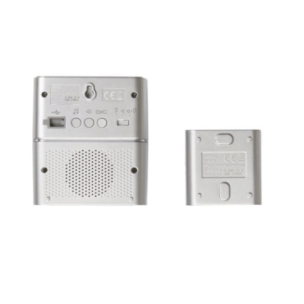 Kit carillon/Sonnerie sans fils Sérénité simple à piles - aluminium Legrand