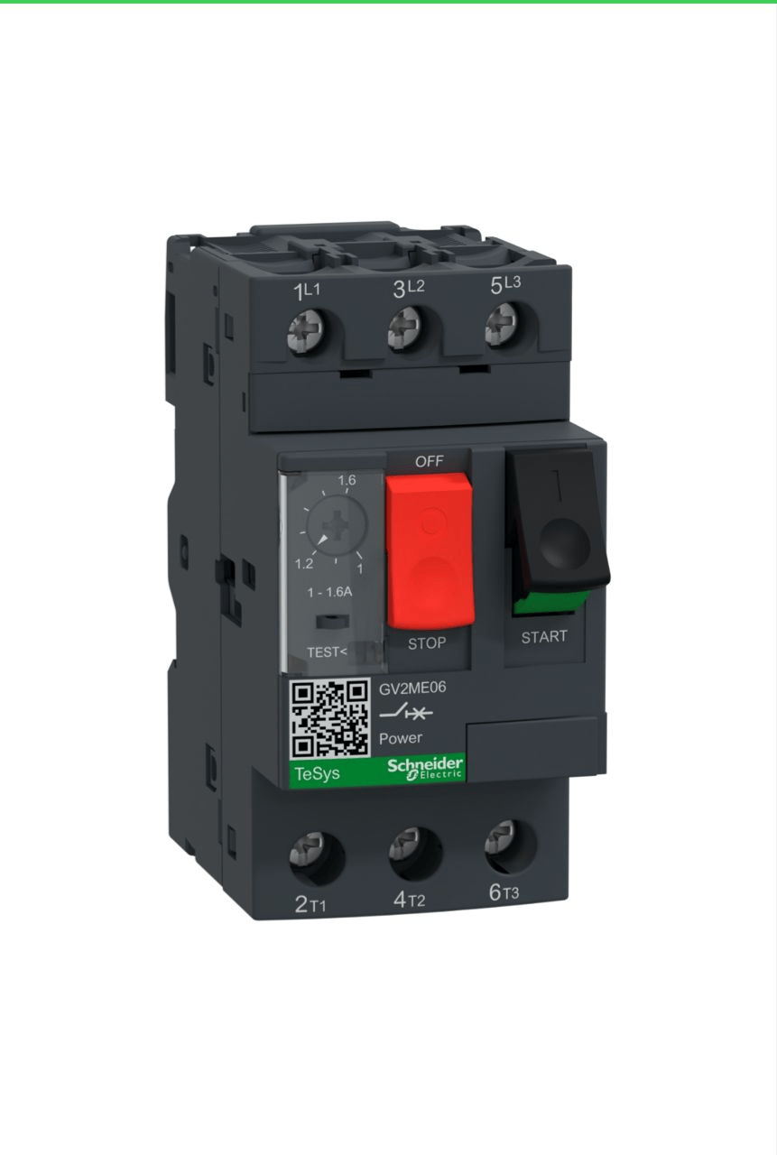 Disjoncteur moteur GV2ME06 - 1..1,6A - 3P 3d SCHNEIDER