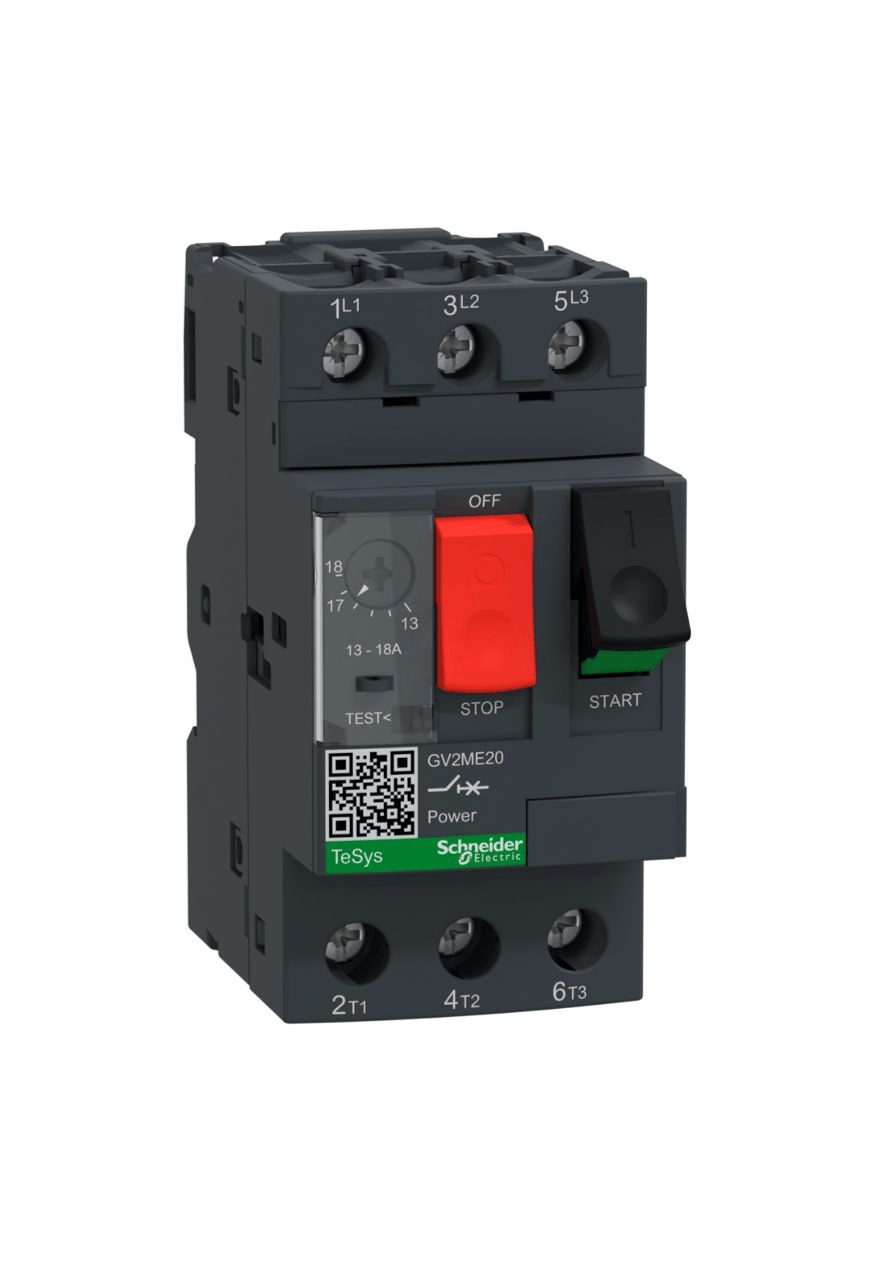 Disjoncteur moteur GV2ME20 - 13-18A - 3P 3d SCHNEIDER