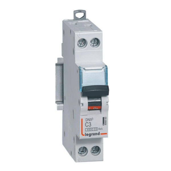 DPN /Disjoncteur 1P+N 3A DNX³4500A 6KA LEGRAND