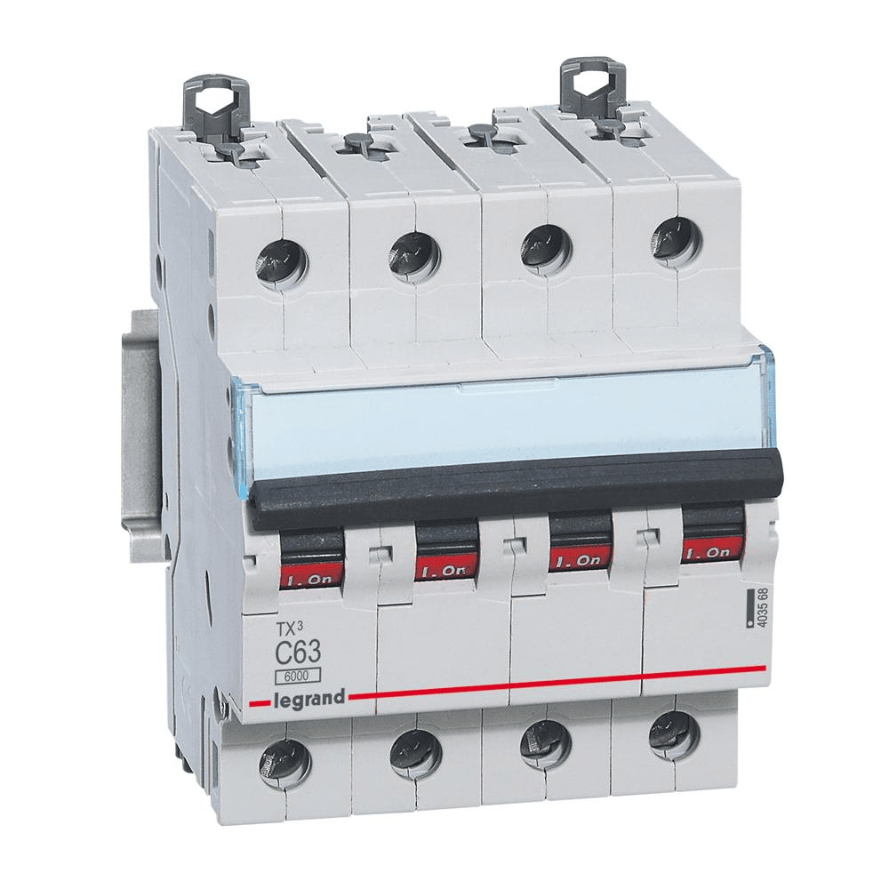 Disjoncteur 4P 63A TX³ 6000A/6KA LEGRAND