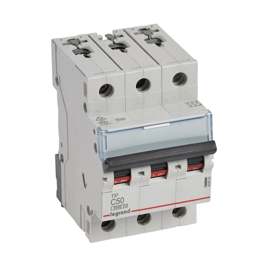 Disjoncteur 3P 50A TX³ 6000A/6KA LEGRAND