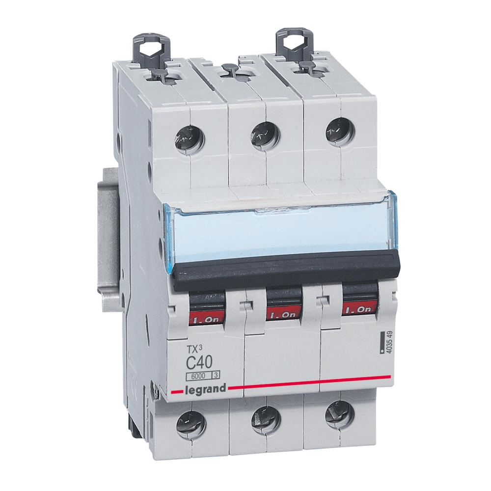 Disjoncteur 3P 40A TX³ 6000A/6KA LEGRAND