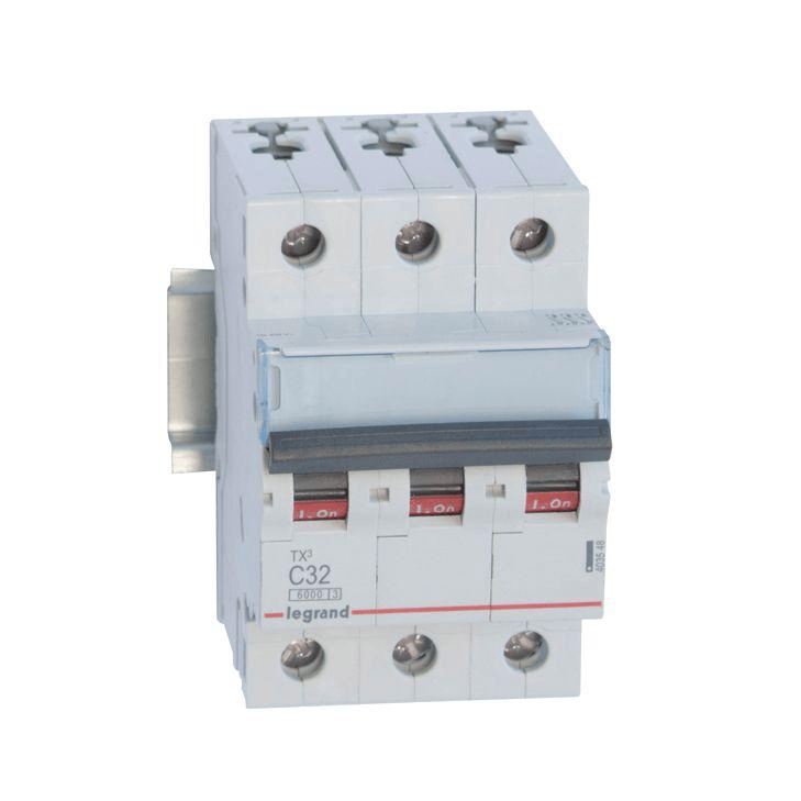Disjoncteur 3P 32A TX³ 6000A/6KA LEGRAND