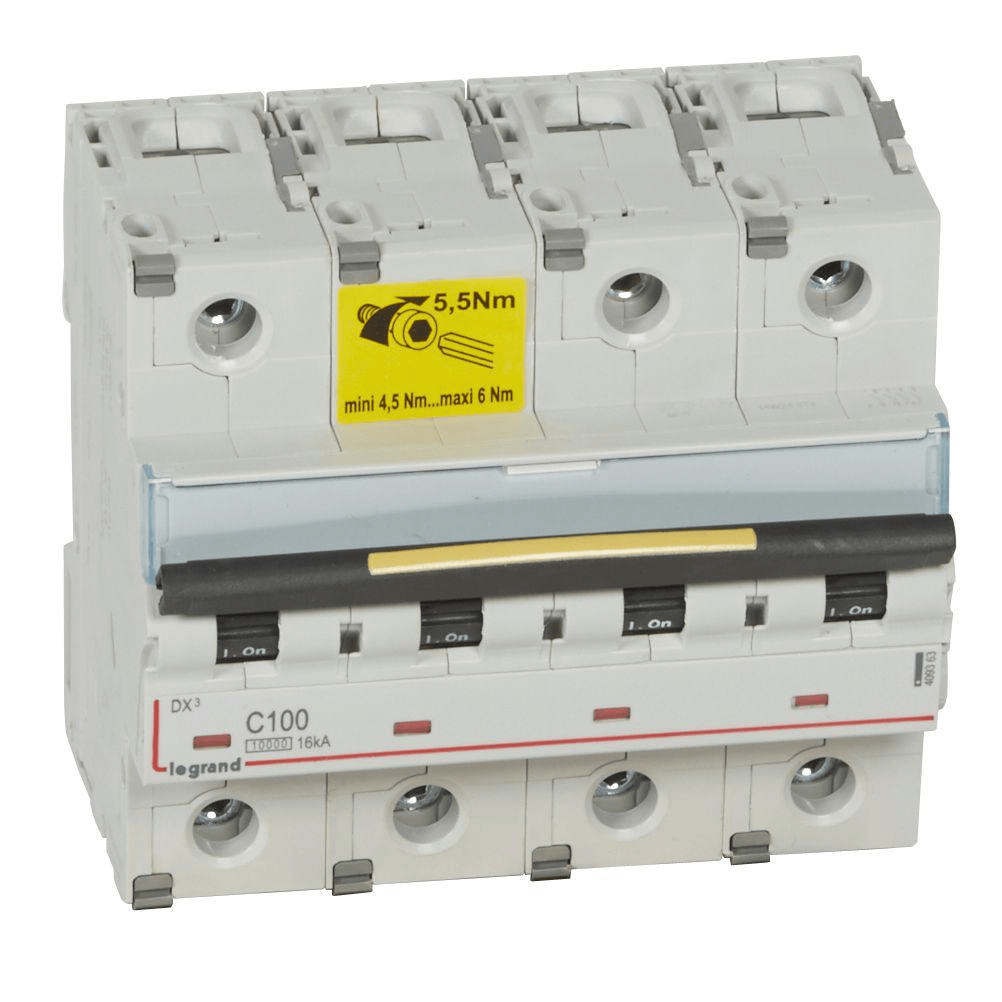 Disjoncteur 4P 100A DX³10000 16kA LEGRAND