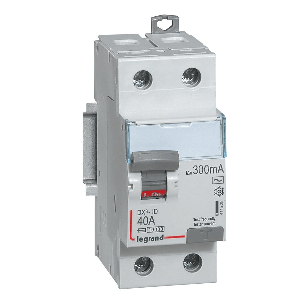 Interrupteur différentiel DX³-ID 2P 40A - 300mA TypeAC LEGRAND