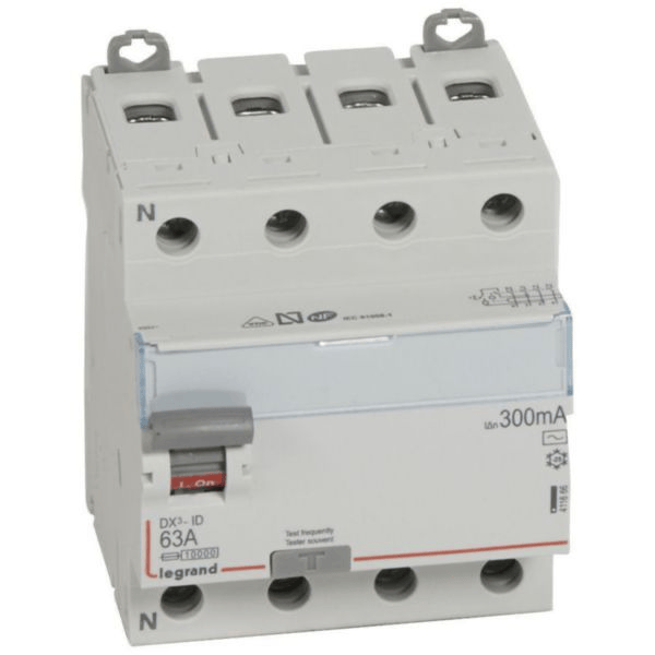 Interrupteur différentiel DX³-ID 4P 63A - 300mA TypeAC LEGRAND