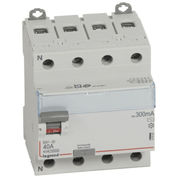 Interrupteur différentiel DX³-ID 4P 40A - 300mA TypeAC LEGRAND