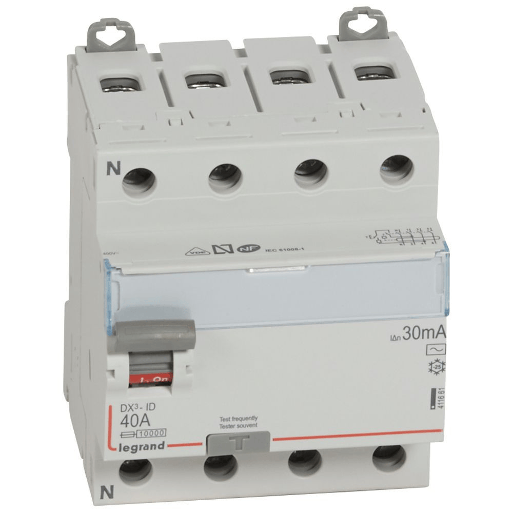 Interrupteur différentiel DX³-ID 4P 25A - 30mA TypeAC LEGRAND