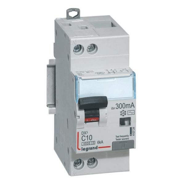 Disjoncteur différentiel DX³ 2P 10A 300mA TypeAC LEGRAND