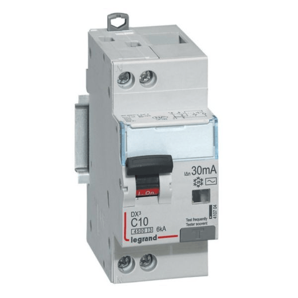 Disjoncteur différentiel DX³ 2P 10A 30mA TypeAC LEGRAND