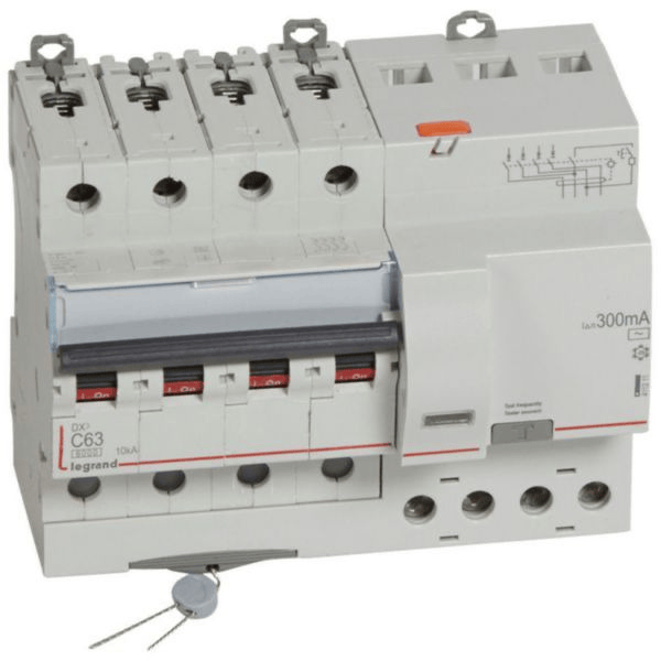 Disjoncteur différentiel DX³ 4P 63A - 300mA LEGRAND