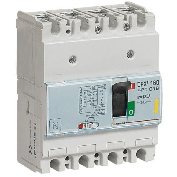 Disjoncteur Compact DPX³160 16kA 4P - 125A LEGRAND