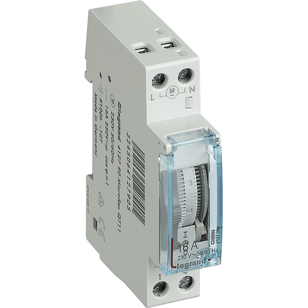 Interrupteur horaire analogique modulaire programmable manuel journalier