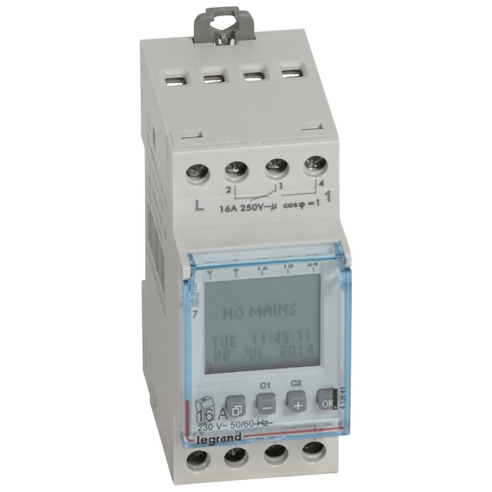 Interrupteur horaire digital modulaire programmable journalière ou hebdomadaire - 2 sortie ...