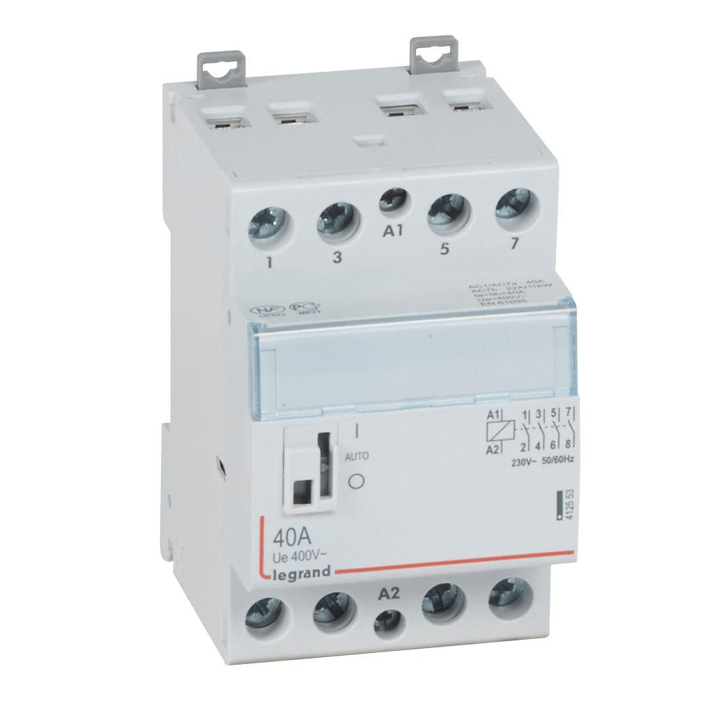 Contacteur de puissance CX³ bobine 230V~ - 4P 400V~ - 40A - contact 4F - 3 modules LEGRAND