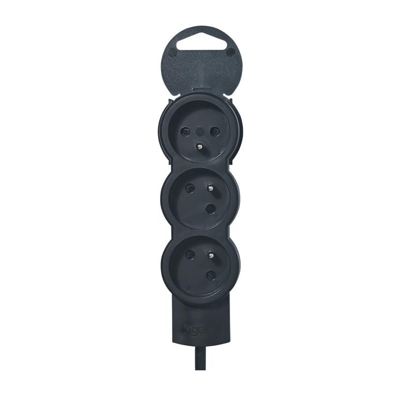 Rallonge Multiprise 3 prise noir 1,5M  Legrand