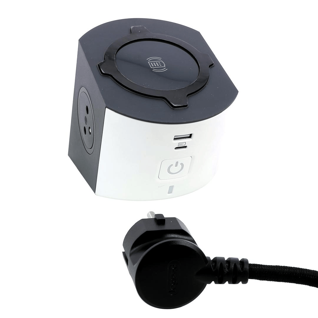 Multiprise station de charge 2 prises Surface , chargeur sans fils à induction , prise USB Type-A+ Type-C Legrand