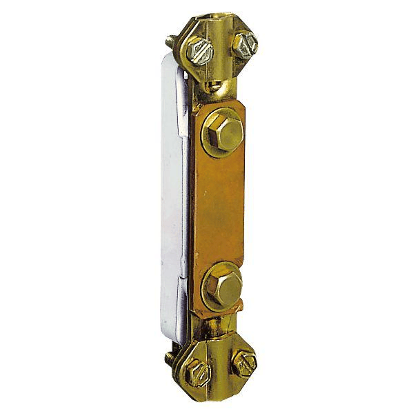 Barrette à cosses Basse avec platine plastique 95x20mm longueur 125mm et fixation par vis Ø5mm Legrand