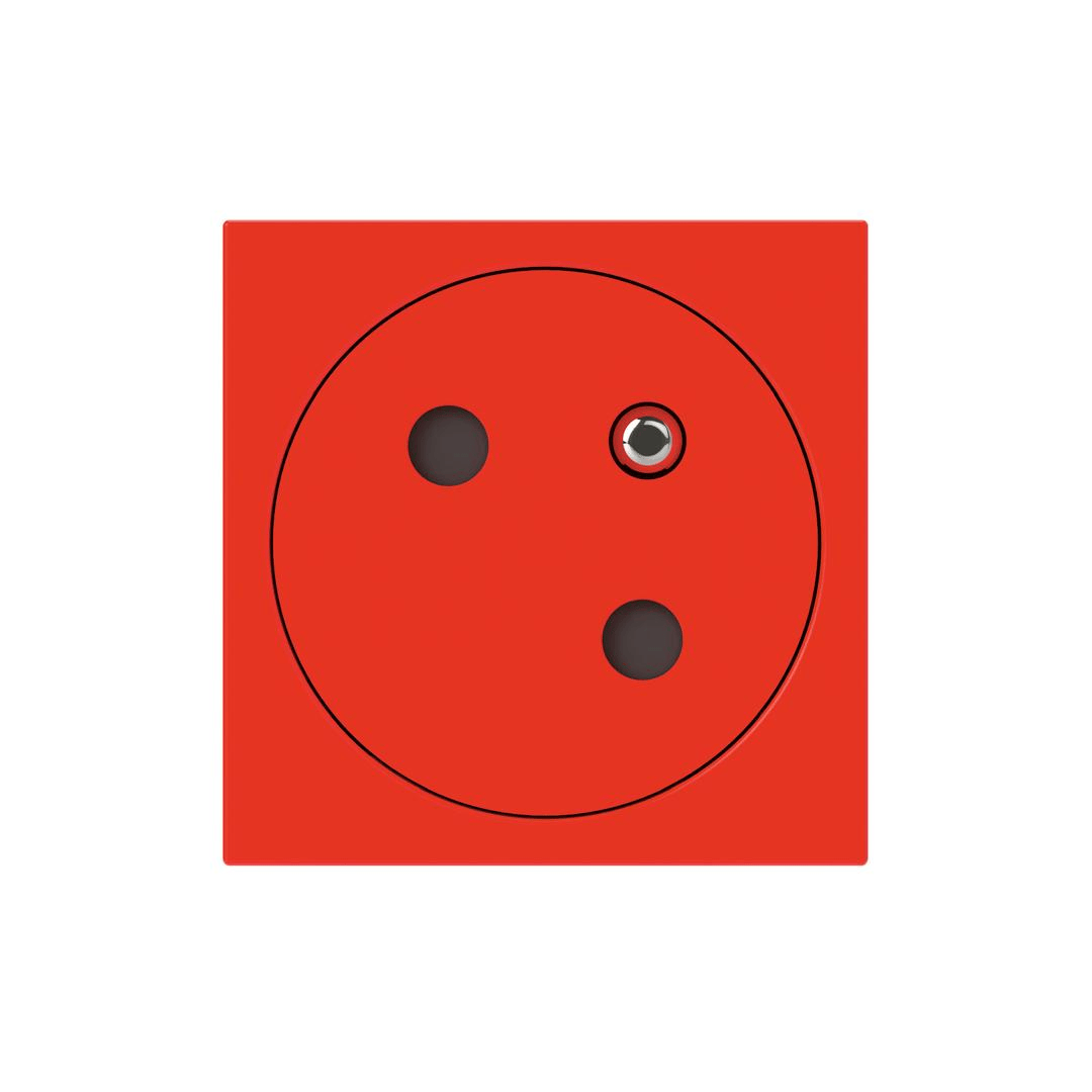 ⚡ Prise 2P+T Surface Mosaic – Rouge antimicrobien – 2 modules – 16A – Legrand