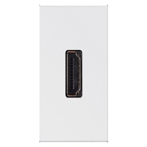 Prise HDMI Type‑A 2.0 préconnectorisée – Mosaic – 1 module – Blanc Legrand