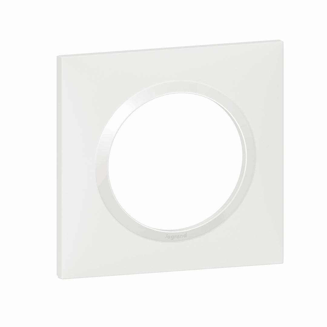 Plaque carrée dooxie 1 poste finition blanc Legrand
