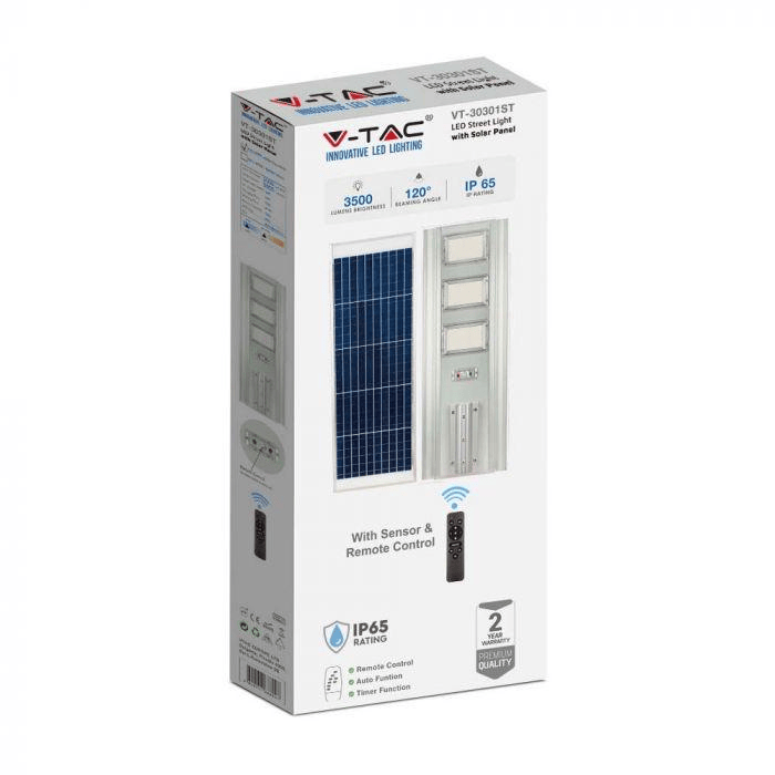 Lampadaire solaire 300W all-in-one VTAC